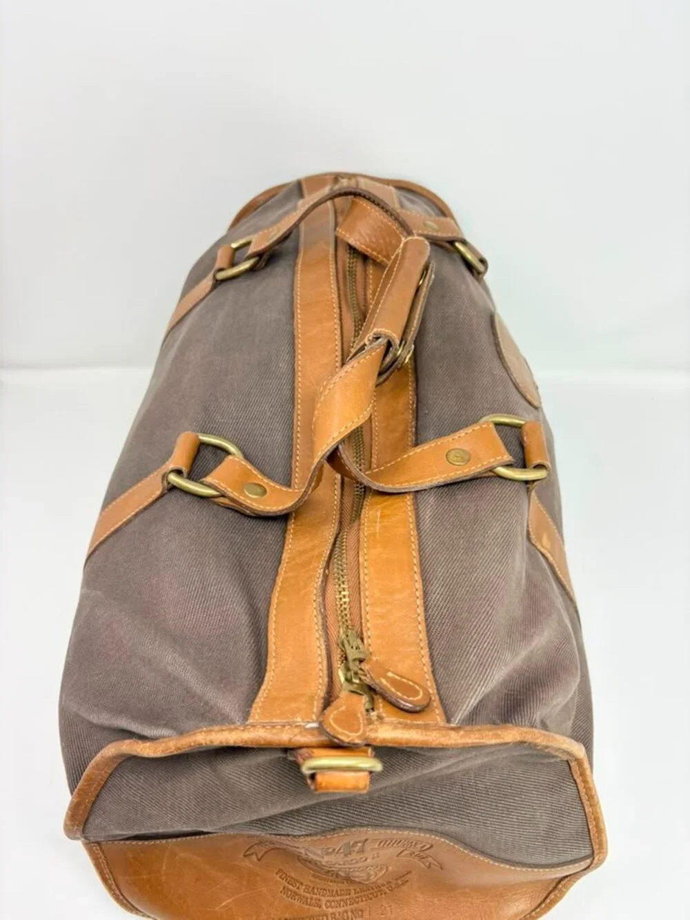 Vintage Ghurka No. 47 Cargo II Duffel Bag Canvas Leather Marley Hodgson USA